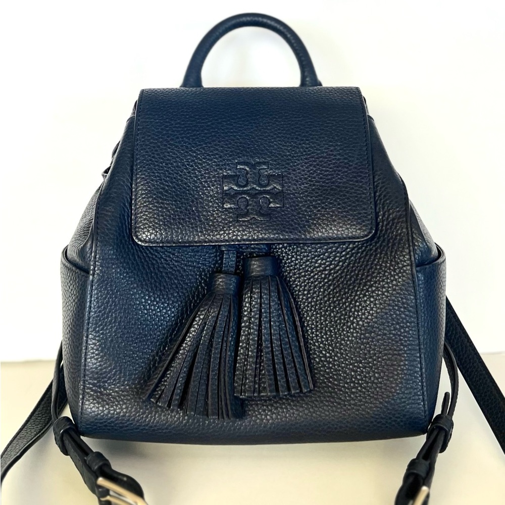 Tory Burch Thea Mini Backpack (Navy Blue)